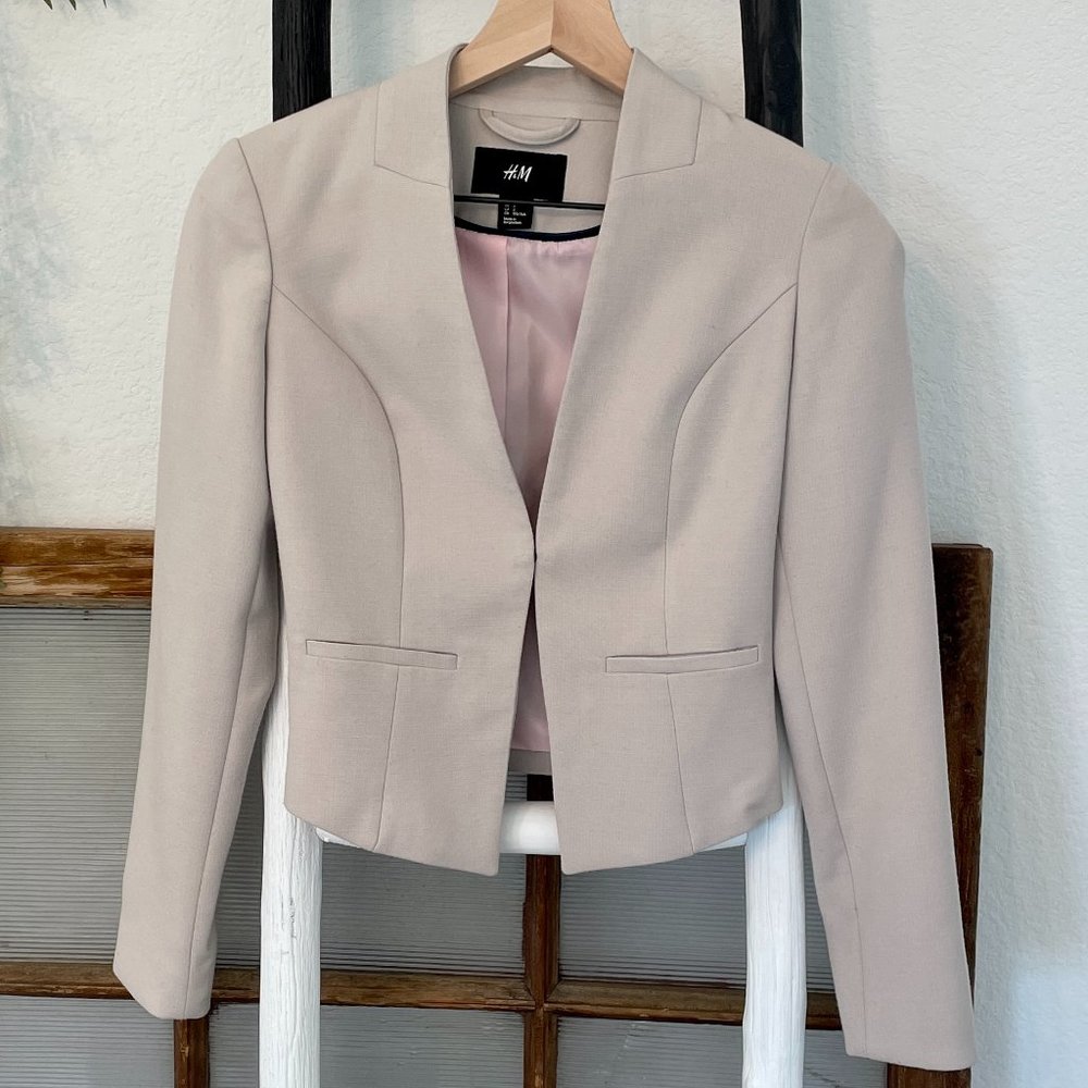 Tan Cropped H&M Blazer US 2